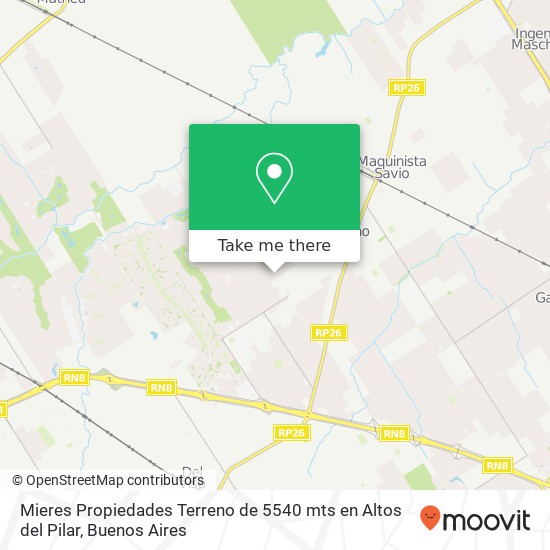 Mieres Propiedades   Terreno de 5540 mts en Altos del Pilar map