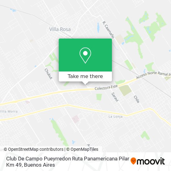 Club De Campo Pueyrredon Ruta Panamericana  Pilar Km 49 map