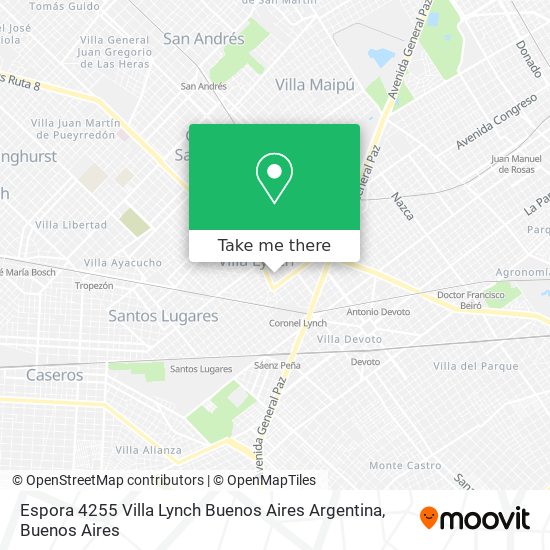 Espora 4255  Villa Lynch  Buenos Aires  Argentina map