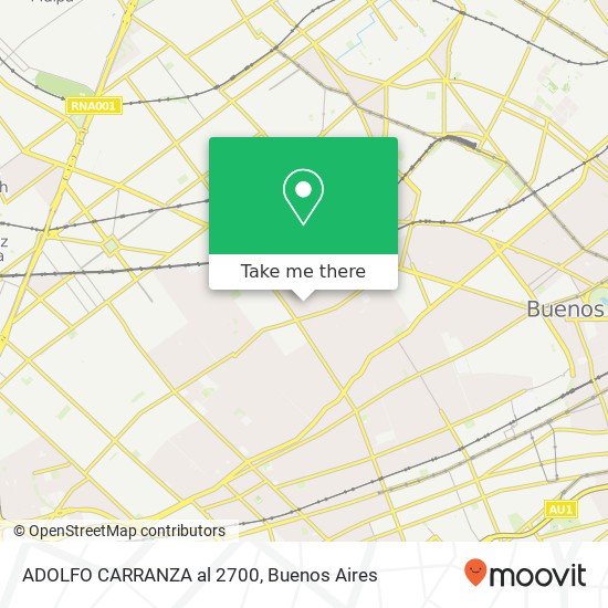 ADOLFO CARRANZA al 2700 map