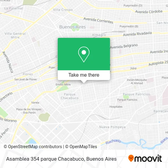 Asamblea 354 parque Chacabuco map