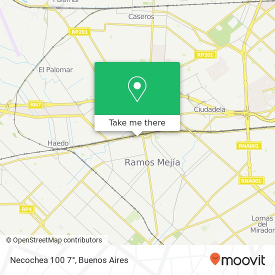 Necochea  100 7° map