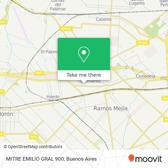 MITRE  EMILIO GRAL 900 map