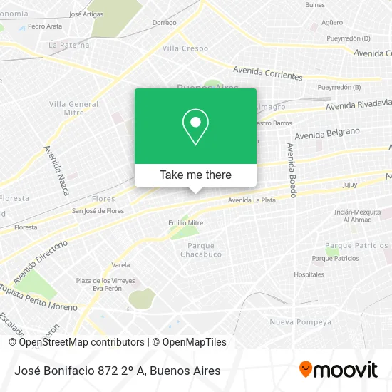 Mapa de José Bonifacio 872 2º A