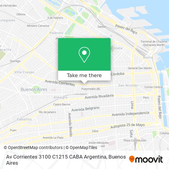 Mapa de Av  Corrientes 3100  C1215 CABA  Argentina