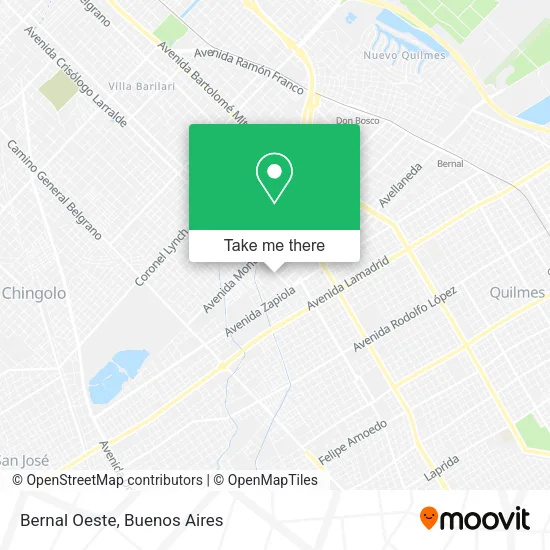 Bernal Oeste map