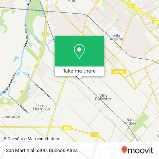 San Martin al 6300 map