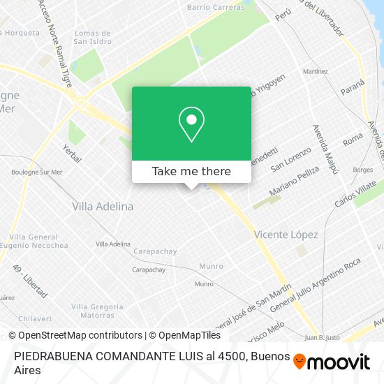 PIEDRABUENA COMANDANTE LUIS al 4500 map