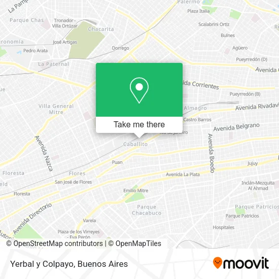 Mapa de Yerbal y Colpayo