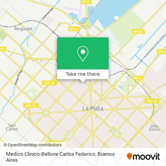 Medico Clinico-Bellone Carlos Federico map