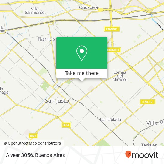 Alvear 3056 map