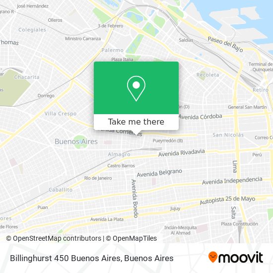 Billinghurst 450  Buenos Aires map