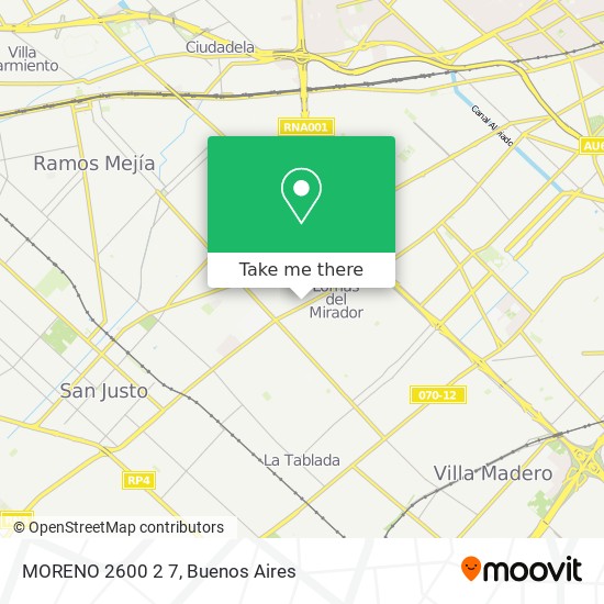 Mapa de MORENO 2600 2 7