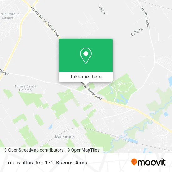 ruta 6 altura  km 172 map