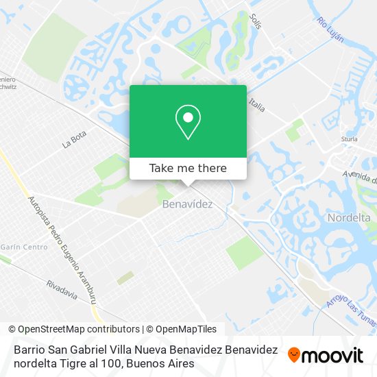 Mapa de Barrio San Gabriel  Villa Nueva  Benavidez  Benavidez  nordelta Tigre al 100
