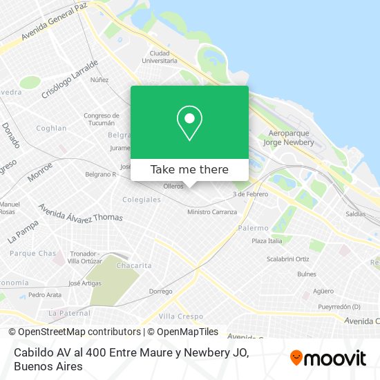 Cabildo AV  al 400 Entre Maure y Newbery JO map
