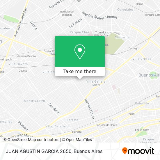 Mapa de JUAN AGUSTIN GARCIA 2650