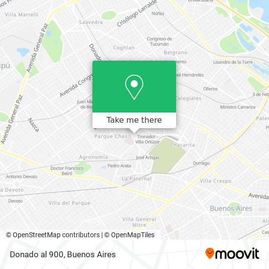 Donado al 900 map