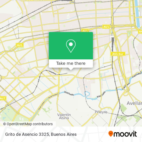 Grito de Asencio 3325 map