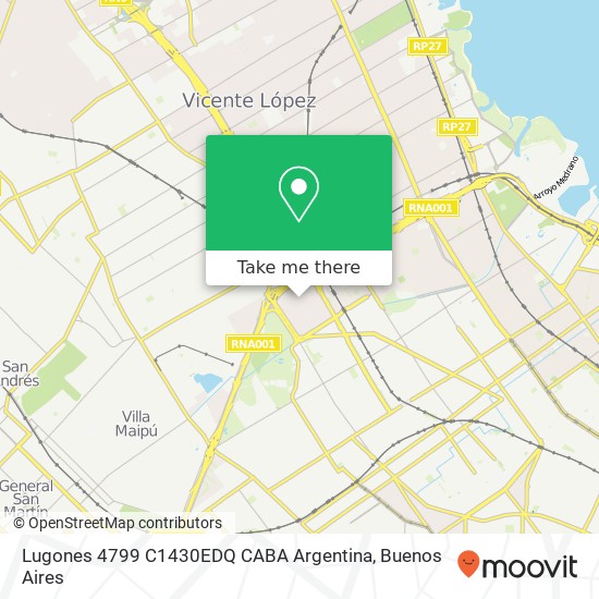 Lugones 4799  C1430EDQ CABA  Argentina map