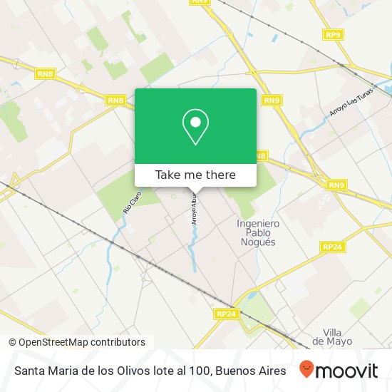 Mapa de Santa Maria de los Olivos lote al 100