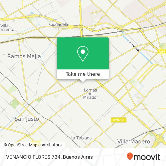 VENANCIO FLORES 734 map