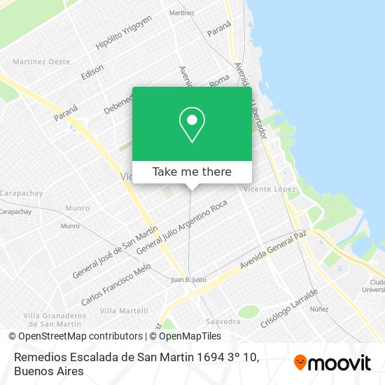 Remedios Escalada de San Martin 1694 3º 10 map