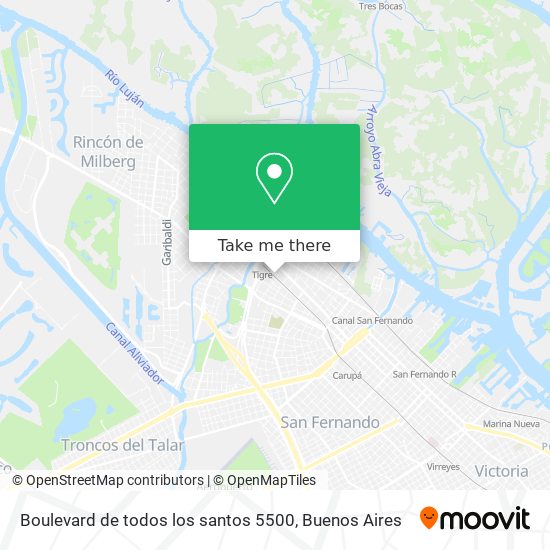 Boulevard de todos los santos 5500 map