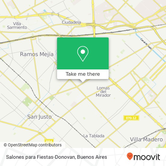 Salones para Fiestas-Donovan map