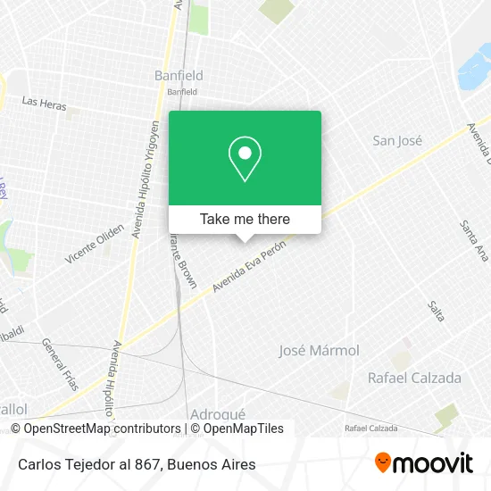 Carlos Tejedor al 867 map