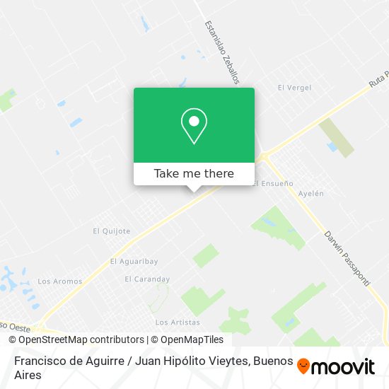 Francisco de Aguirre / Juan Hipólito Vieytes map