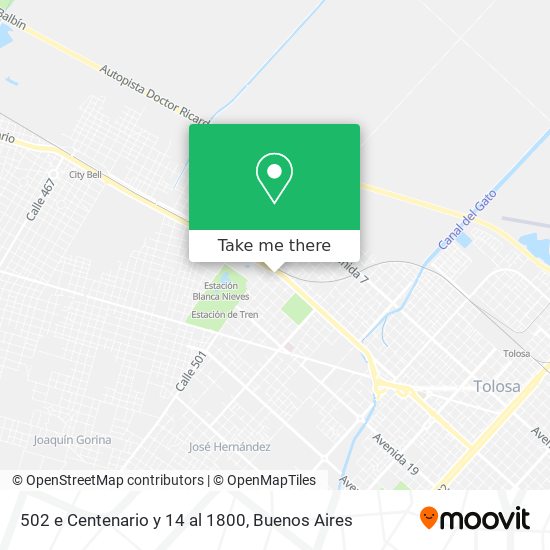 502 e  Centenario y 14 al 1800 map