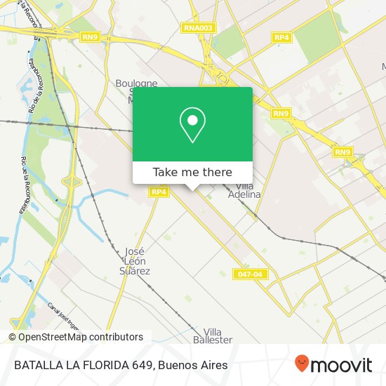 BATALLA LA FLORIDA 649 map