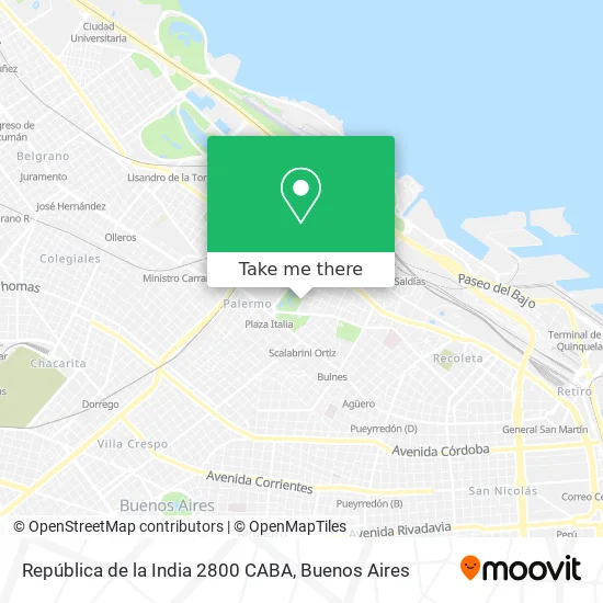 Mapa de República de la India 2800   CABA