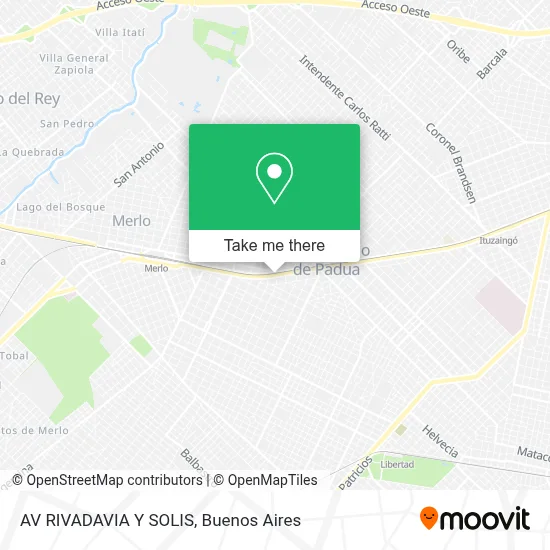 AV RIVADAVIA Y SOLIS map