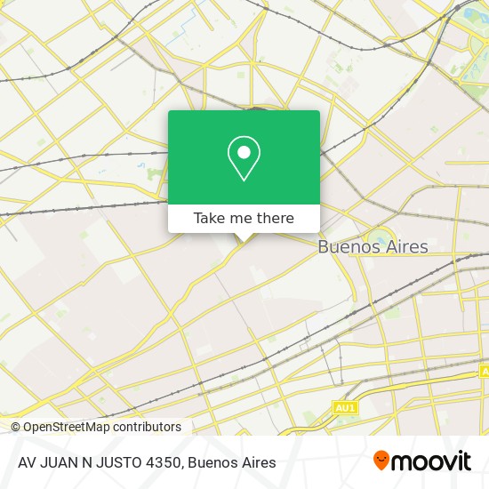 Mapa de AV  JUAN N JUSTO 4350