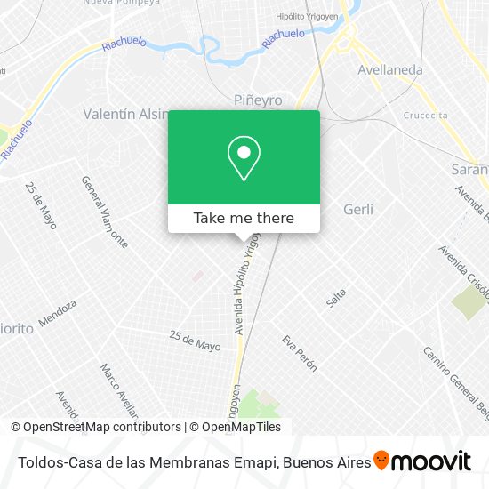 Mapa de Toldos-Casa de las Membranas Emapi