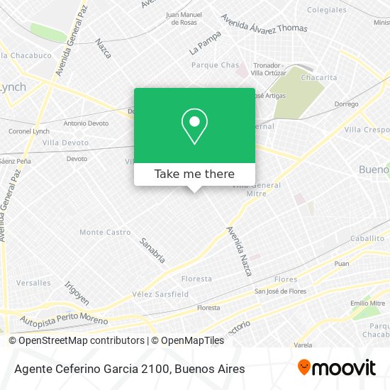 Agente Ceferino Garcia 2100 map