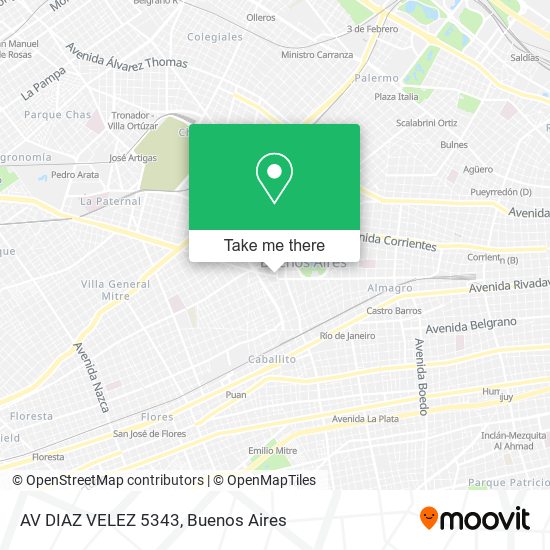 Mapa de AV  DIAZ VELEZ 5343