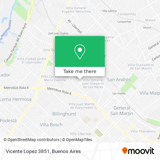 Vicente Lopez 3851 map