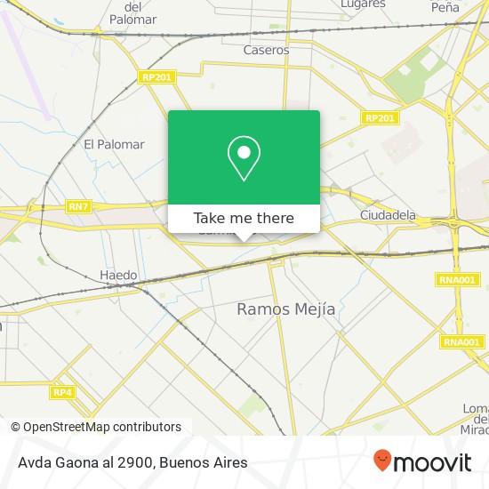 Avda Gaona al 2900 map