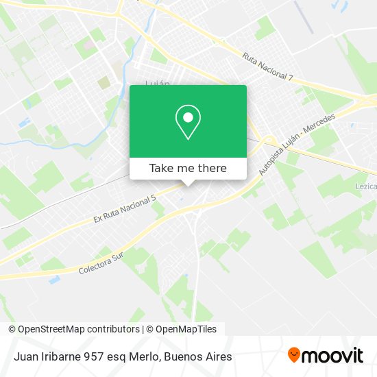 Juan Iribarne 957  esq Merlo map