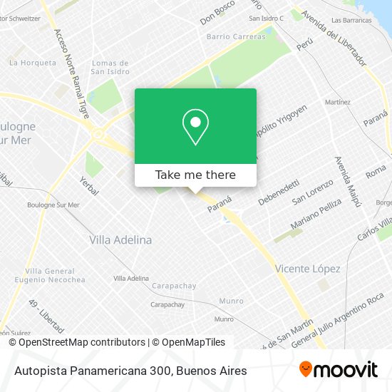 Autopista Panamericana 300 map