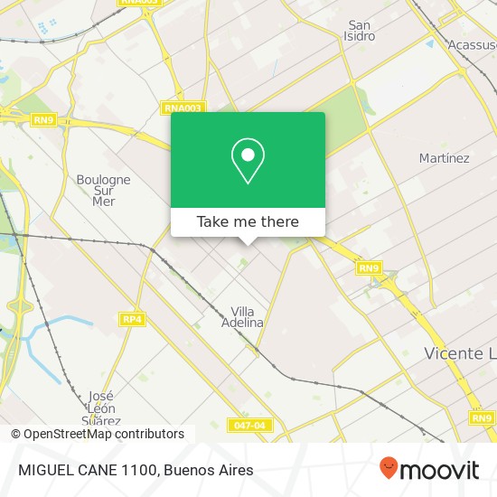MIGUEL CANE 1100 map