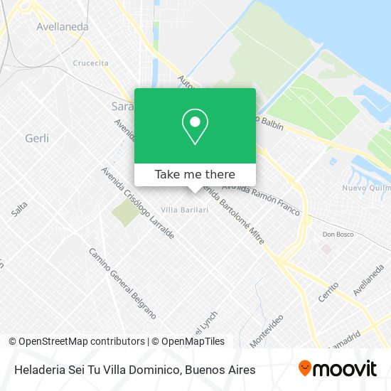 Mapa de Heladeria Sei Tu Villa Dominico