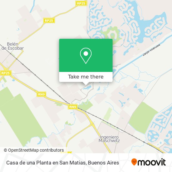 Casa de una Planta en San Matias map