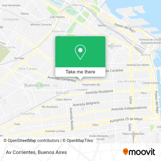 Av  Corrientes map