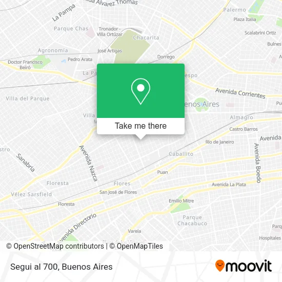 Mapa de Segui al 700