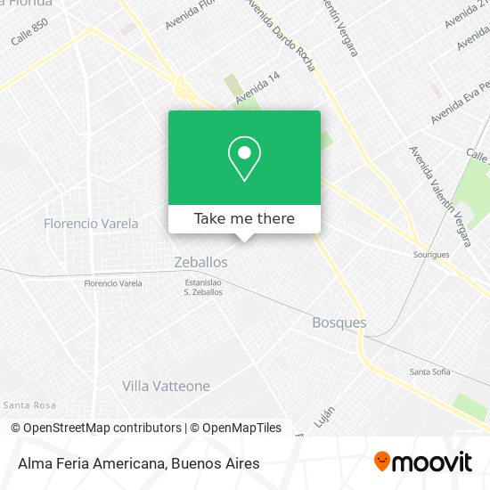 Alma Feria Americana map