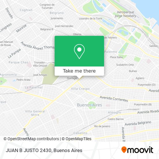 Mapa de JUAN B JUSTO 2430